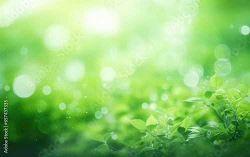 Blurry green natural backgr...
