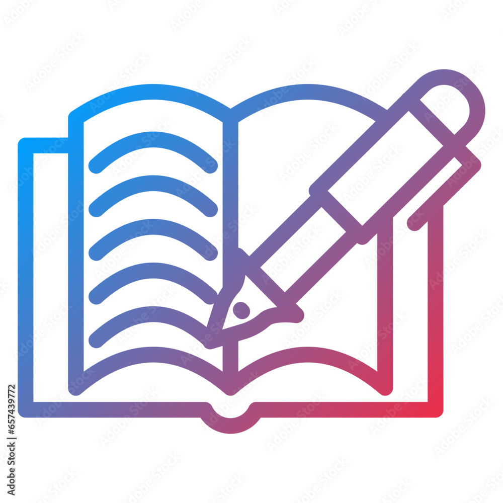 Vector Design Literary Work Icon Style Vector Design Literary Work Icon Style