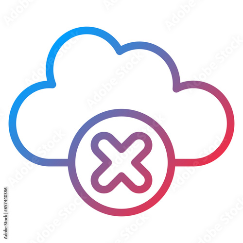 Vector Design Cloud Inaccessible Icon Style