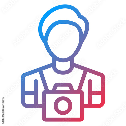 Vector Design Cameraman Icon Style