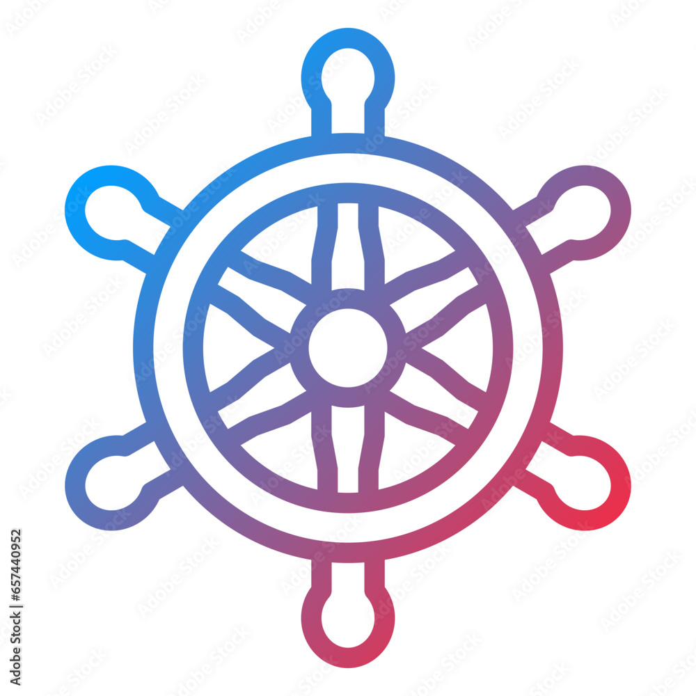 Vector Design Nautical Wheel Icon Style Vector Design Nautical Wheel Icon Style