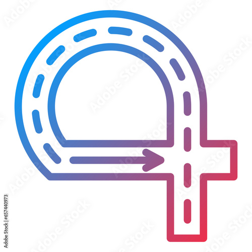 Vector Design Road Ramps Icon Style