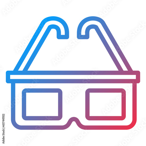 Vector Design 3d Glasses Icon Style