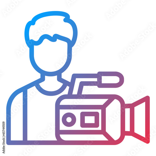 Vector Design Camera Operator Icon Style