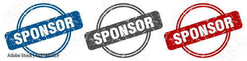sponsor stamp. sponsor sign. sponsor label set
