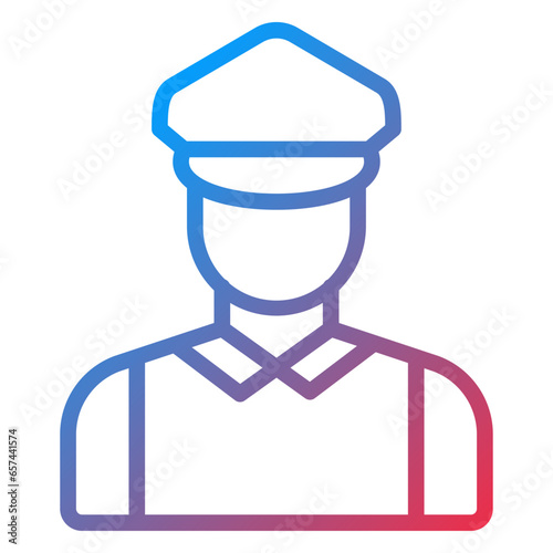 Vector Design Taxi Driver Icon Style
