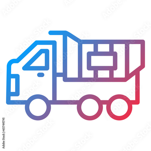 Vector Design Dump Truck Icon Style