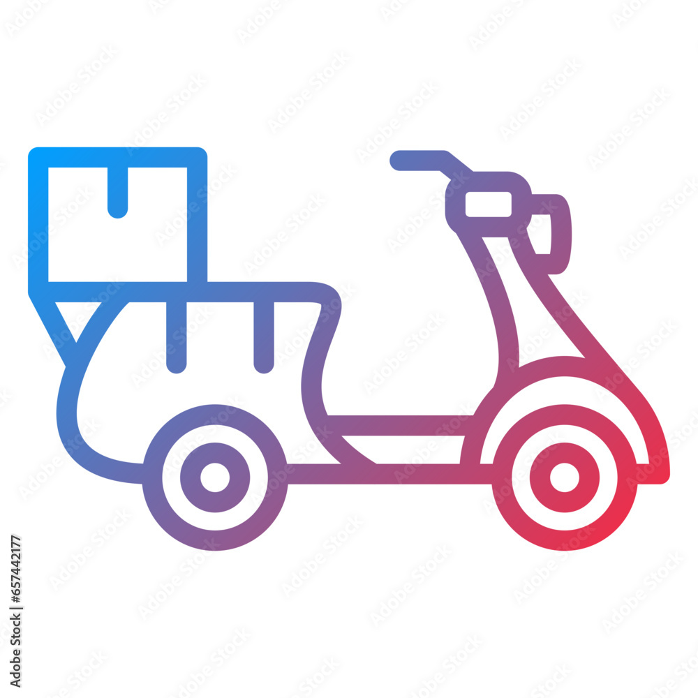 Vector Design Delivery Scooter Icon Style Vector Design Delivery Scooter Icon Style
