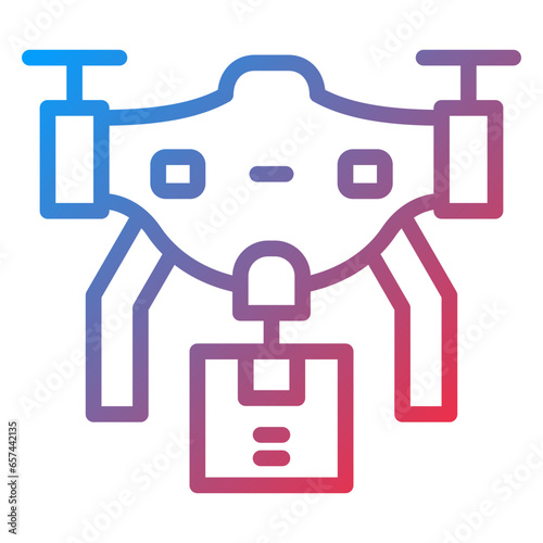 Vector Design Drone Delivery Icon Style photo