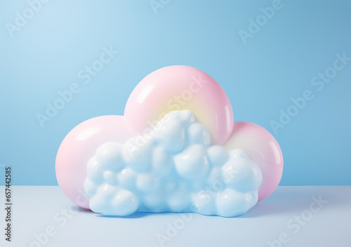 3d clouds cartoon style © Katewaree