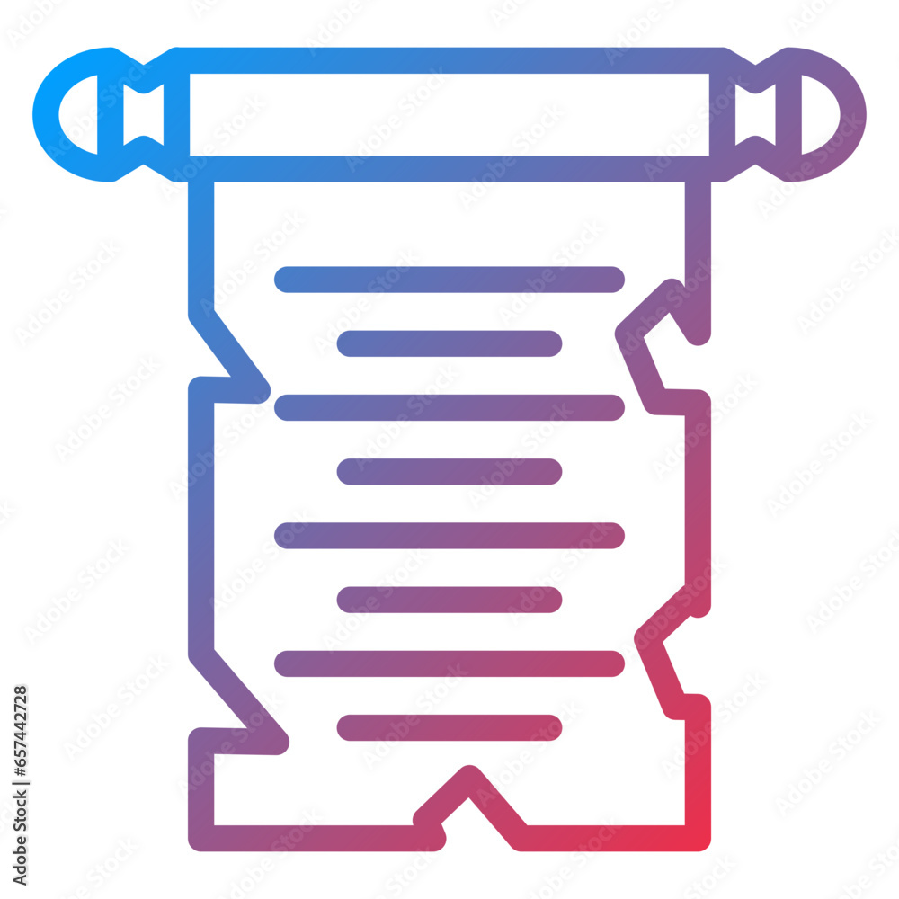 Vector Design Scroll Paper Icon Style