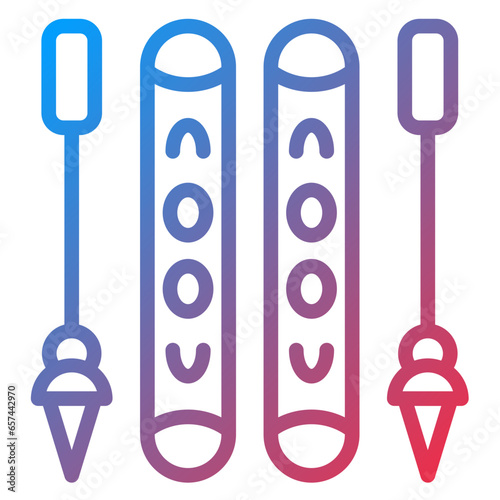Vector Design Skis Icon Style