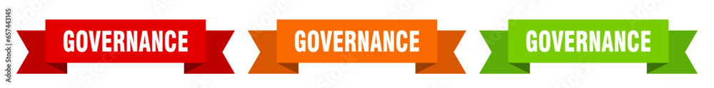 governance ribbon. governance isolated paper sign. banner governance ribbon. governance isolated paper sign. banner