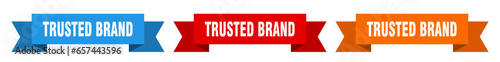 trusted brand ribbon. trusted brand isolated paper sign. banner