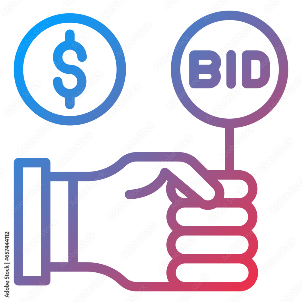 Vector Design Advance Bid Icon Style Vector Design Advance Bid Icon Style
