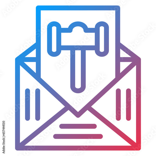 Vector Design Auction Invitation Icon Style