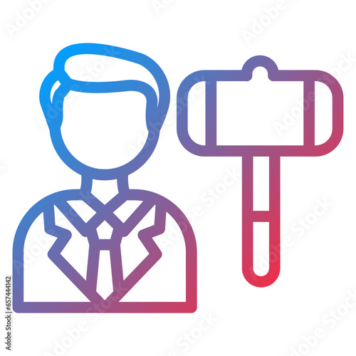 Vector Design Auctioneer Male Icon Style