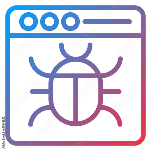 Vector Design Bug Icon Style