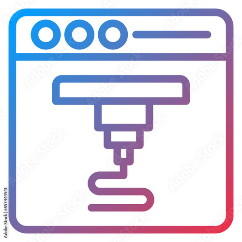 Vector Design Bioprinting Icon Style