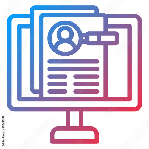 Vector Design Job search Icon Style
