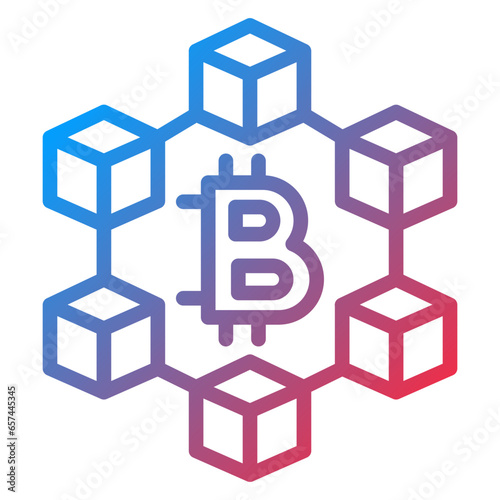 Vector Design Blockchain Icon Style
