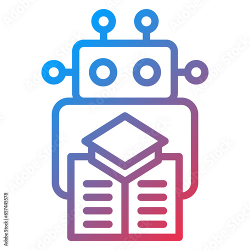 Vector Design Machine Learning Icon Style