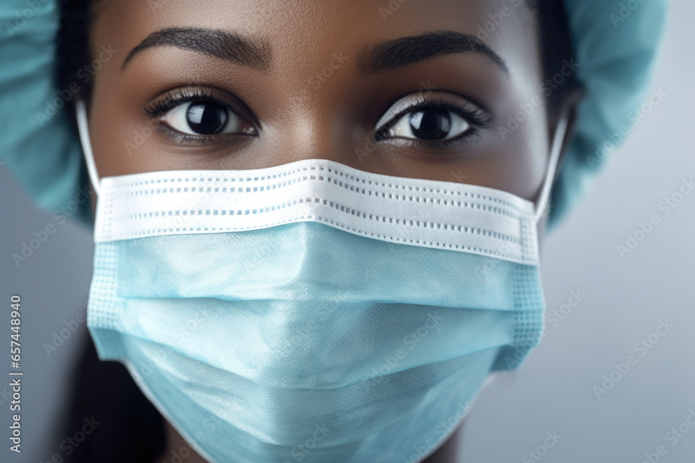 Person wearing surgical mask. Concepts related to health, safety, and protection against airborne diseases. It is suitable for use in medical articles, blogs, websites, or educational materials. Person wearing surgical mask. Concepts related to health, safety, and protection against airborne diseases. It is suitable for use in medical articles, blogs, websites, or educational materials.