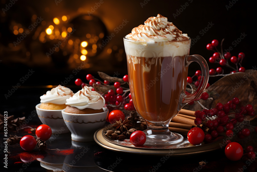 christmas morning coffee, christmas tree decorations, santa claus with gifts, snowman in the snow, christmas gift boxes christmas morning coffee, christmas tree decorations, santa claus with gifts, snowman in the snow, christmas gift boxes