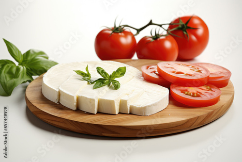 Simple yet delicious tomato and mozzarella salad, perfect for refreshing appetizer or side dish.