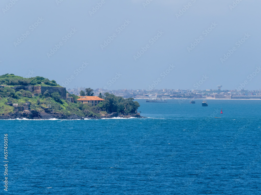 Fort of Goree Island, Dakar, Senegal. Goree Island was the site of one of the earliest European settlements in Western Africa. Fort of Goree Island, Dakar, Senegal. Goree Island was the site of one of the earliest European settlements in Western Africa.
