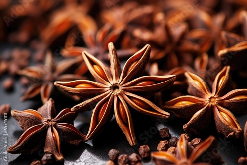 a close-up of crushed star anise and cloves