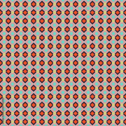 Abstract Geometric Pattern with Textured Orange Shapes