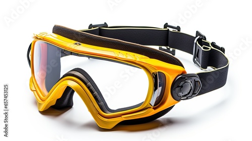 colorful goggles on a white background