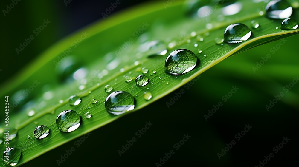 Fresh green leaves with dewdrops, capture nature's purity and freshness. Dew drops on leaves, macro background with water drops on leaf. Fresh green leaves with dewdrops, capture nature's purity and freshness. Dew drops on leaves, macro background with water drops on leaf.