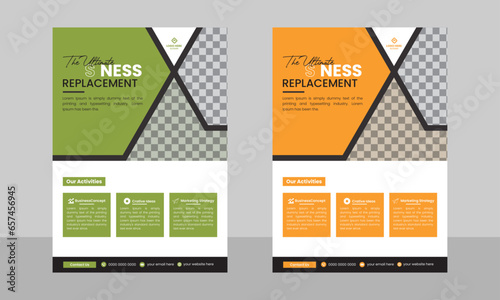 Corporate Modern Business Flyer Template ,Creative Modern Business Multipurpose Brochure Template Design, VectorTemplate Design In A4 Size.