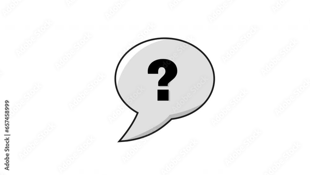 Animated videos form messages with question marks Animated videos form messages with question marks