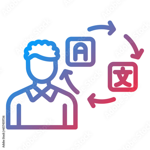 Freelance Translator Icon Style