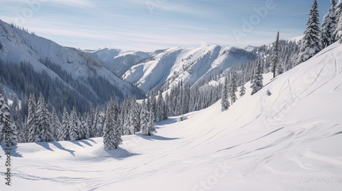 winter landscape in the mountains © reddish