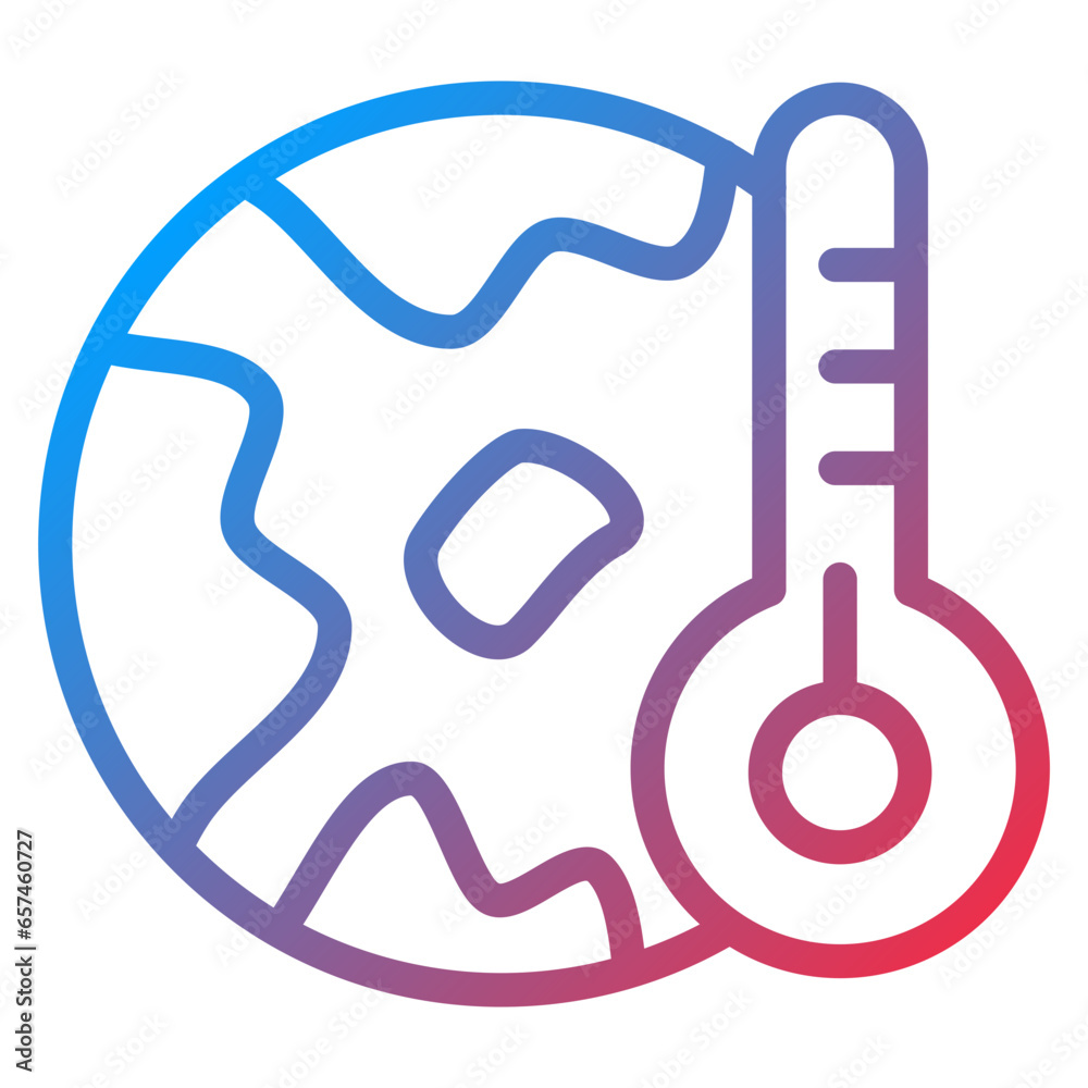 Global Warming Icon Style Global Warming Icon Style