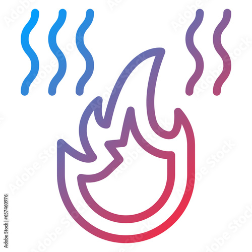 Fire Pollution Icon Style