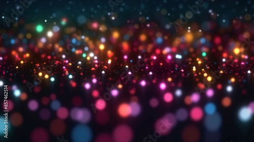 Abstract multicolored background consisting of glowing dots