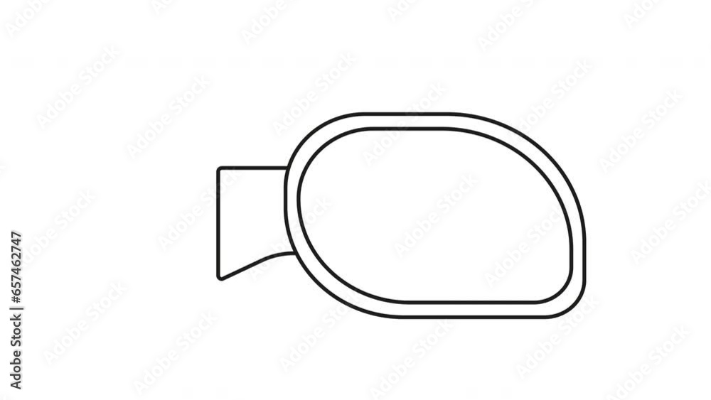 Animated video of a sketch forming a car rear view mirror Animated video of a sketch forming a car rear view mirror