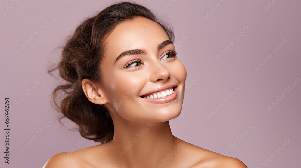 Happy and smiling woman, studio shot Happy and smiling woman, studio shot