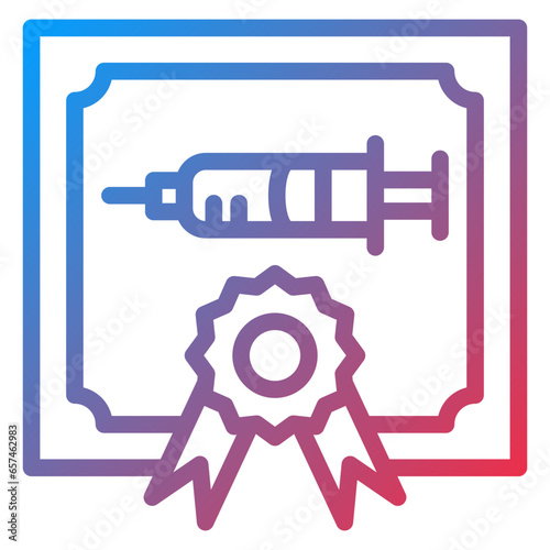 Vaccination Certificate Icon Style