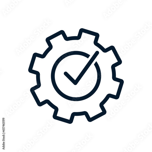 Optimization concept, work process. vector icon isolated on white background.