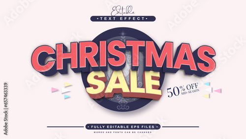 editable christmas sale promotional tools text effect.typhography logo
