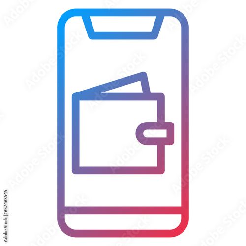 Mobile Wallet Icon Style