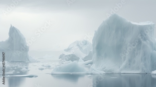 Arctic Pause: Iceberg's Drift in Polar Hush