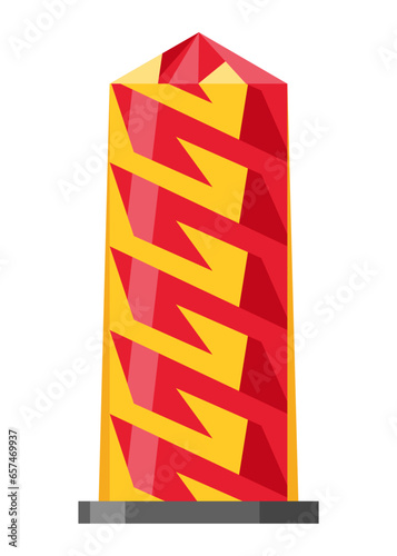 Traffic road repair barrier. Safety barricade or warning alert signs. Streets symbol safe reconstruction, striped coloring of main planned works. Vector illustration