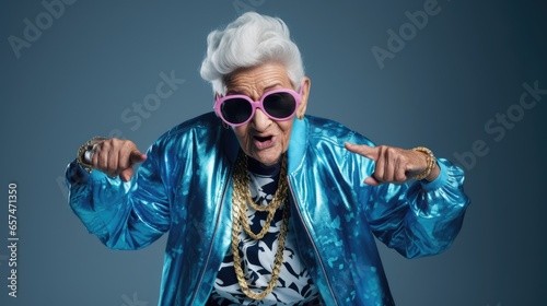 Funny older hip hop woman